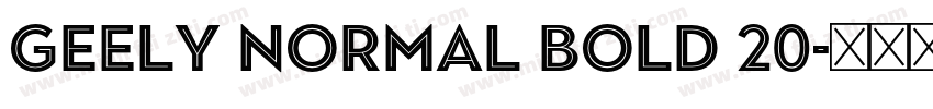 GEELY normal bold 20字体转换